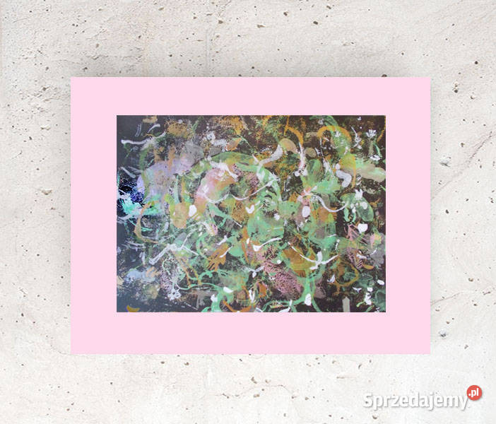 abstrakcja obraz do domu malowana ręcznie wielokolorowy