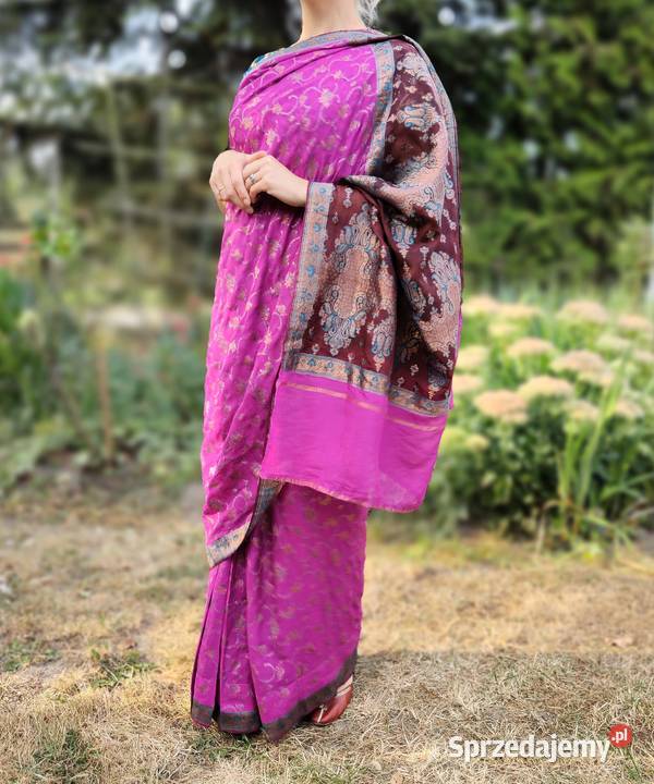 Piękne sari banarasi saree saari Indie Bollywood Szczecin sprzedam
