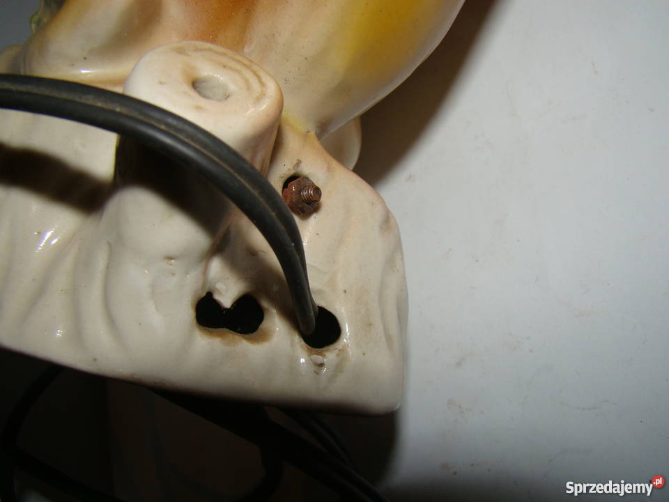 Lampka porcelanowa wiewiórka Steatyt Katowice Porcelana i szkło sprzedam