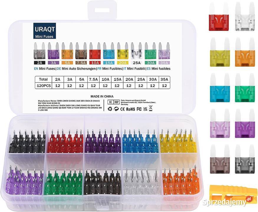 Zestaw Bezpieczników Samochodowych120 Układ elektryczny