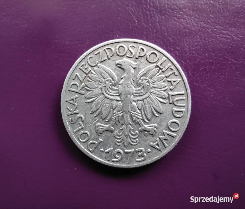 Moneta PRLu 5 ZŁOTYCH 1973 RYBAK Rzadkość Ładna Pruszków