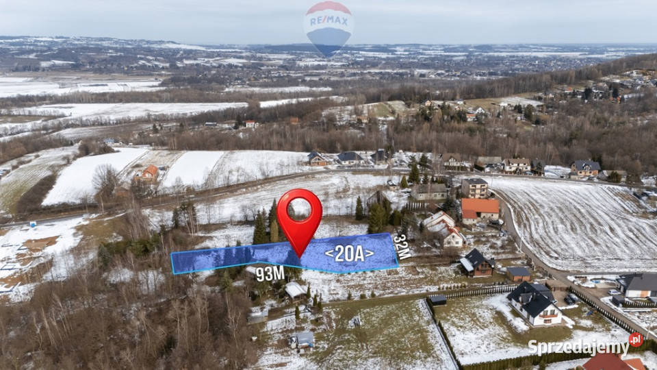 Działka budowlana Stadniki 20 ar gm Dobczyce