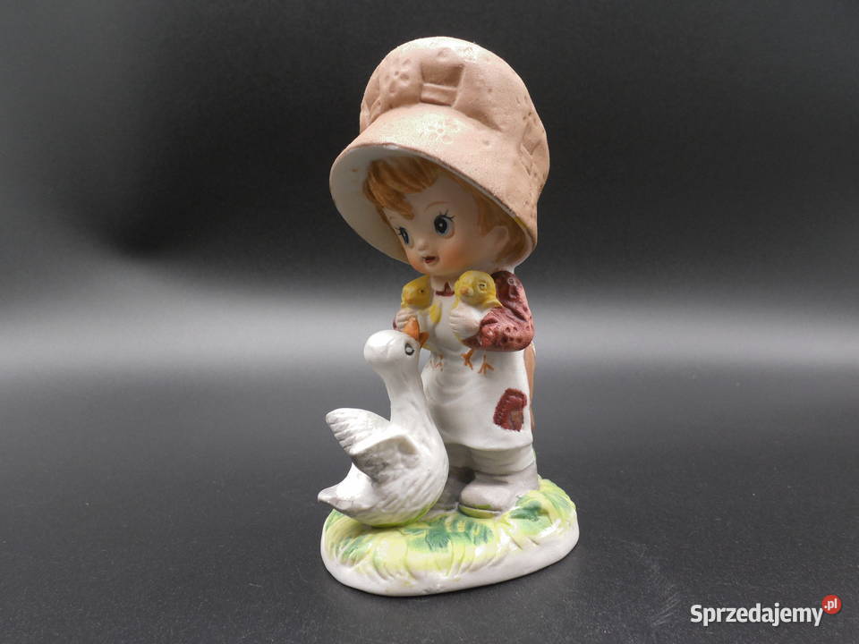 Stara porcelanowa figurka Dziewczyna z gęsią Raszków sprzedam