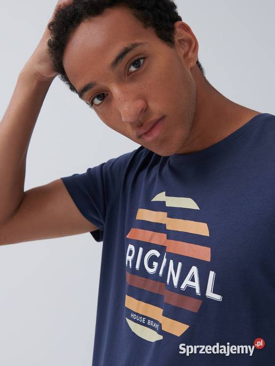 granatowy tshirt męski House House
