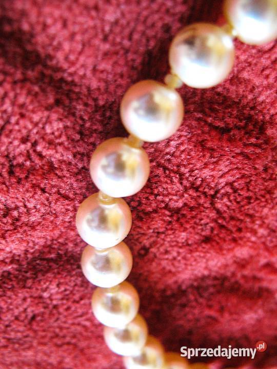 Perły krótki naszyjnik z kremowych pereł długość mazowieckie Siedlce