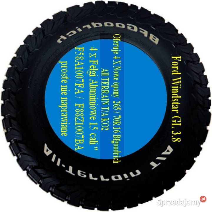 4 Nowe opony Bfgoodrich All TERRAIN TA KO2 215 Wiśniowa Góra