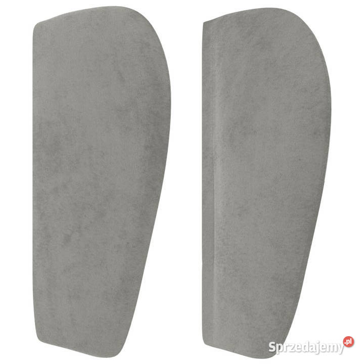 Zagłówek uszak jasnoszary 93x23x7888 aksamitny Warszawa
