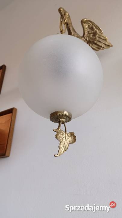 Mosiężne kinkiety z orłem