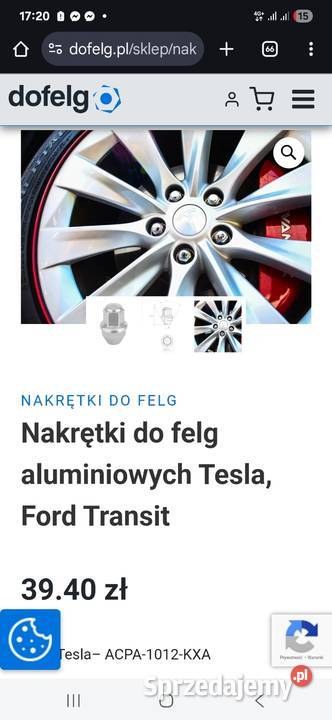 Nakrętki do felg aluminiowych Tesla Ford Transit kujawsko-pomorskie Choceń