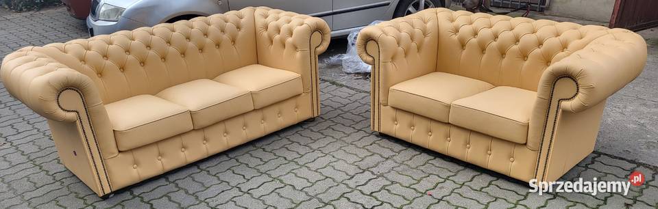 Chesterfield Classic włoska skóra naturalna Grudziądz