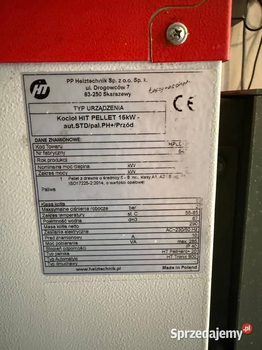 Heiztechnik Hit Pellet 15kW Radzyń Podlaski