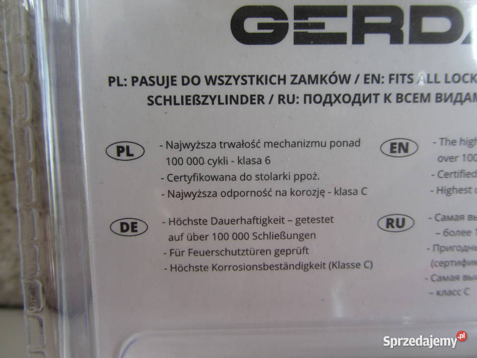 Wkładka bębenkowa H Plus GERDA 3030 kolor nikiel Olecko sprzedam