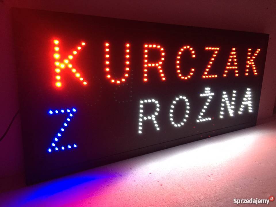 KURCZAK Z ROŻNA LED reklama 100x42 zewnętrzna Gdańsk
