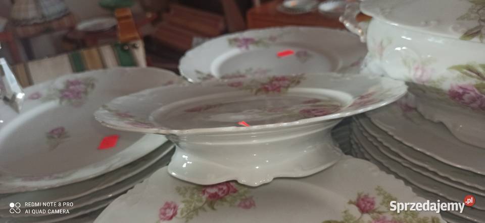 Talerz do zupy Piwonie Limones Francja Porcelana i szkło pomorskie Gdańsk sprzedam