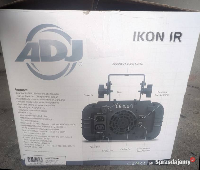 Projektor Gobo ADJ Ikon IR 80W Led LED wielkopolskie Gniezno