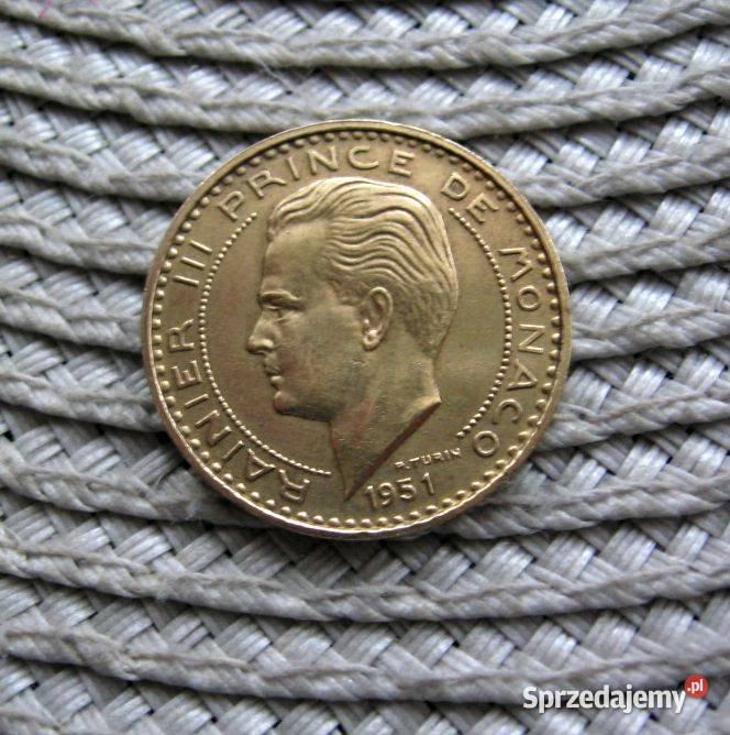 Monako 20 Frank 1951r Rainer III Kalisz