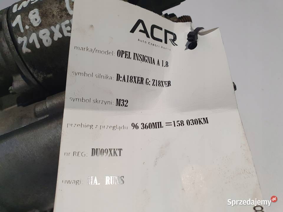 ROZRUSZNIK Opel Insignia 18 16V oryginał Chełm