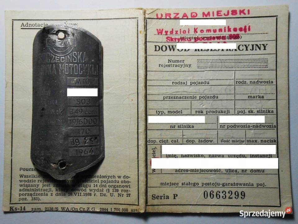 Junak M10 silnik rama dokumenty