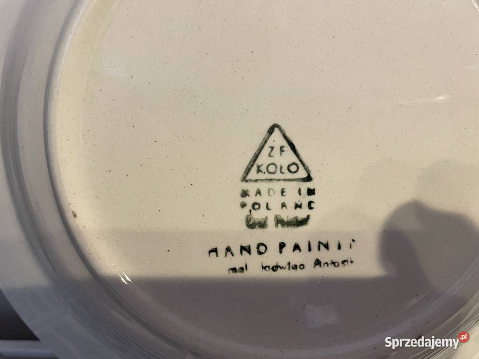 ZXF Koło fajansowy talerz PRL Porcelana i szkło Pruszcz Gdański