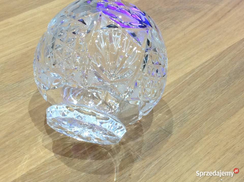 Wazon Wazonik Kryształowy Kula Vintage