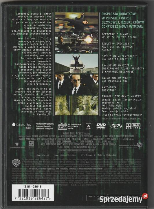 Film Matrix Reaktywacja edycja dwupłytowa DVD DVD Pruszków