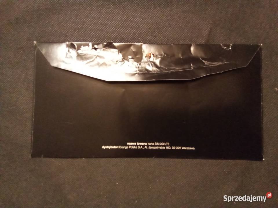 Koperta Orange czarna z rakietą Warszawa