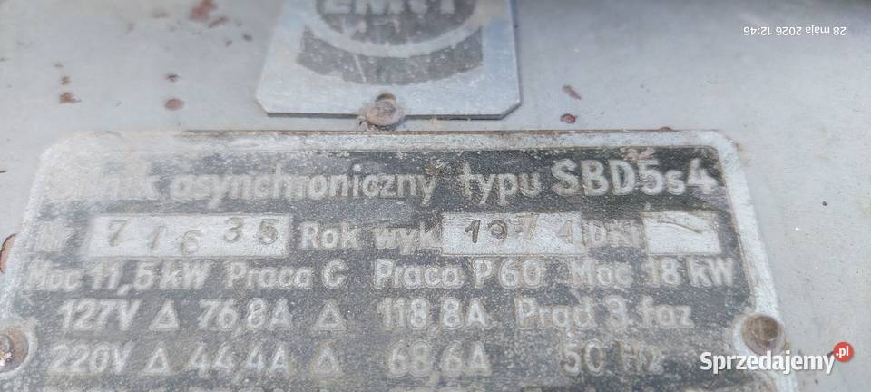 Silnik asynchroniczny SBD5s4 spawarka wirowa Piaseczno