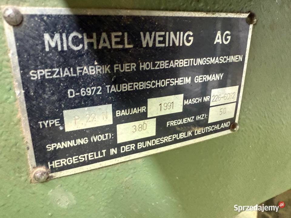Strugarka Czterostronna WEINING PROFIMAT 22N 5 Wejherowo