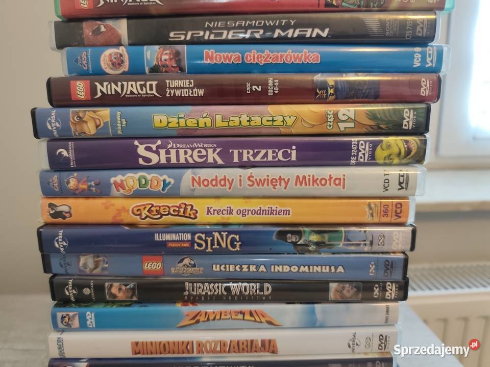 Filmy DVD 27 sztuk Lego Shrek Minionki SpiderMan podkarpackie Rzeszów