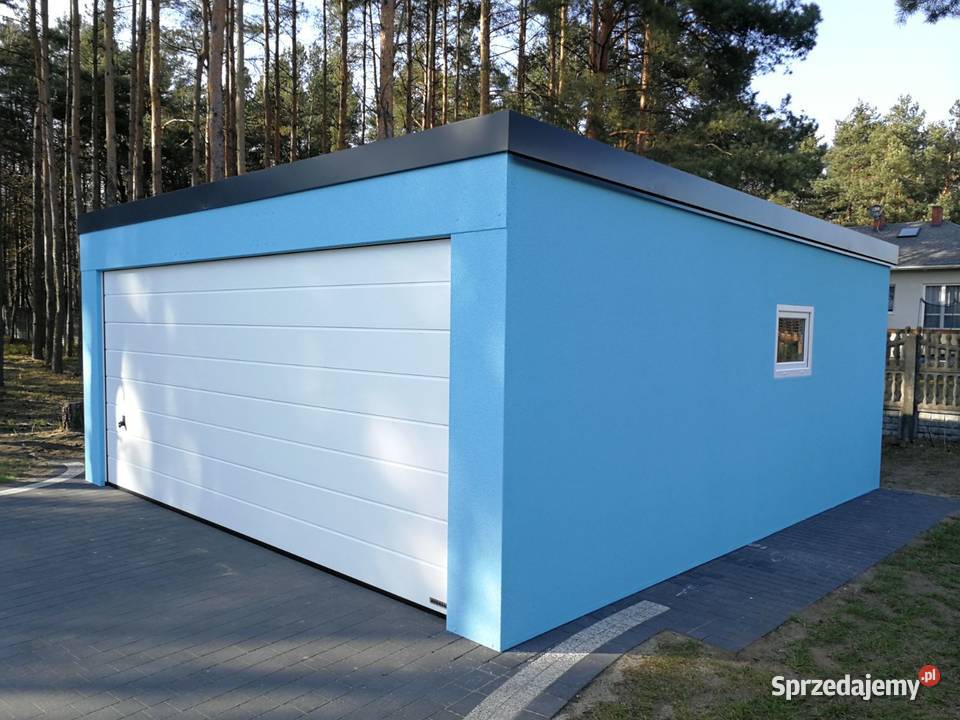 Garaż blaszany na zgłoszenie TYNKOWANY