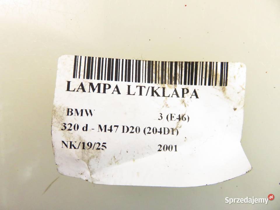 LAMPA LEWA TYLNA KLAPA BMW E46 osobowe