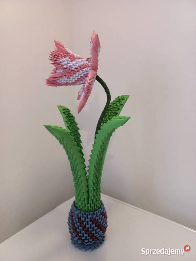 Mega ŻONKIL w doniczce kwiat origami 42 Puławy