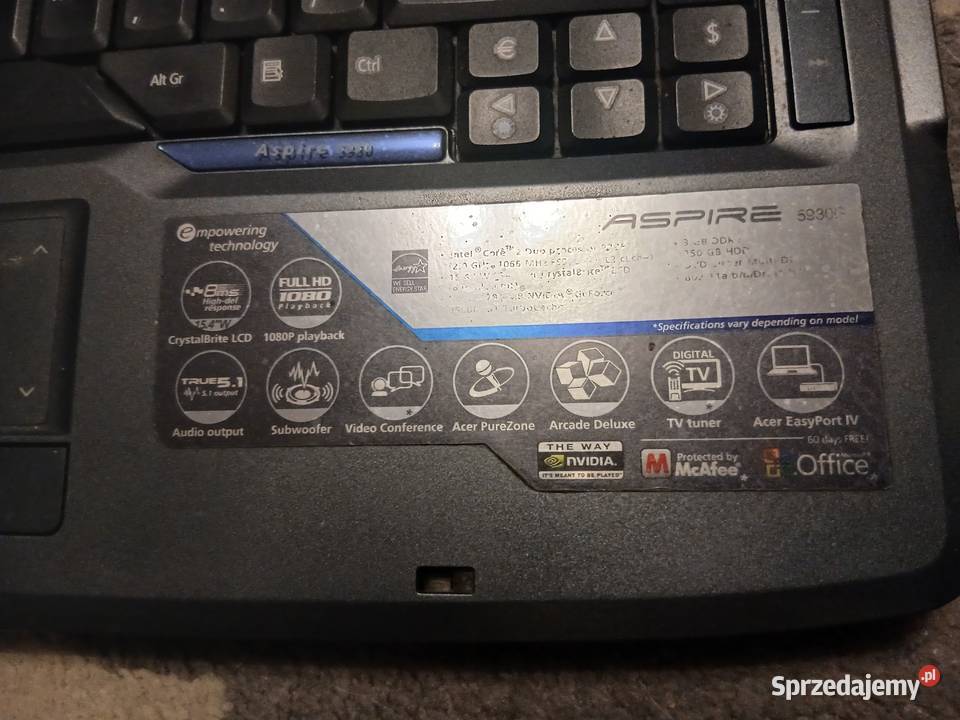 Laptop Acer Aspire 5930 łódzkie Łódź