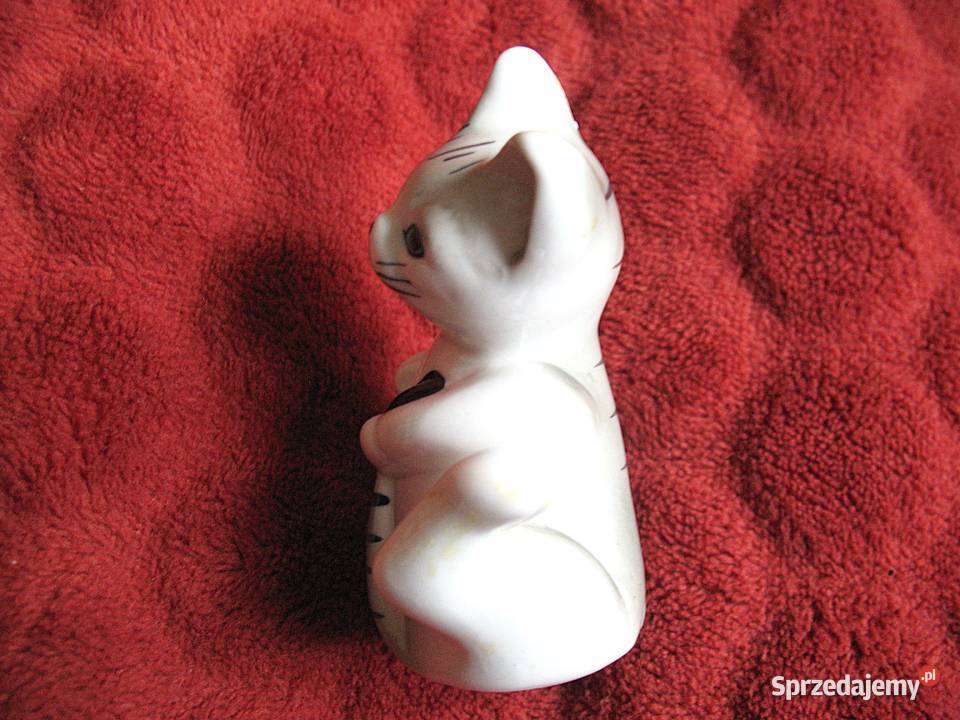 Kot młody zabawny kotek figurka porcelana 8 x 6 mazowieckie Siedlce