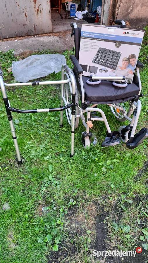 Sprzedam wózek inwalidzki balkonik poduszke Sprzęt medyczny Chorzów