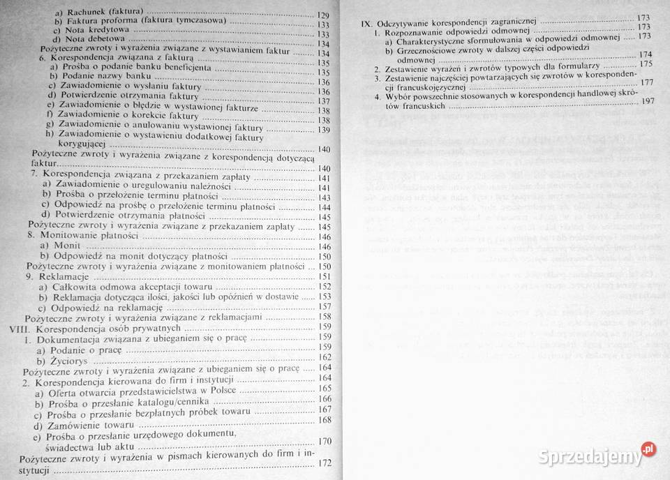 Le francais commercial Wzory francuskich listów