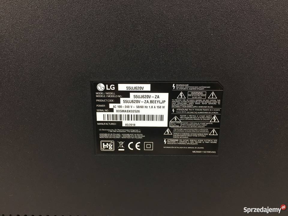 LG 55UJ620V LED SMART TV 55 4K UHD HDR DVBT DVBS