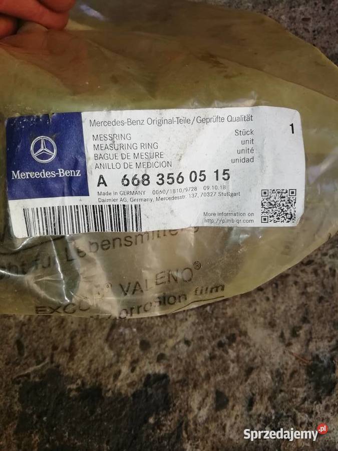Pierścień A 668 356 05 15 oryginalny Mercedes Wierzchosławice