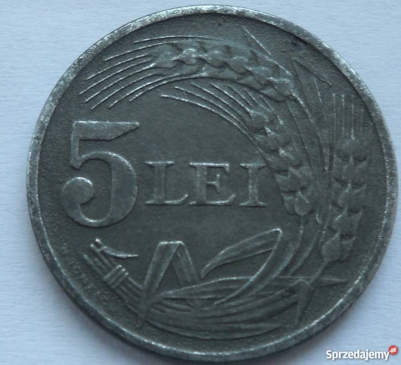 RUMUNIA5 LEI1942 rCYNKRZADKA Numizmatyka