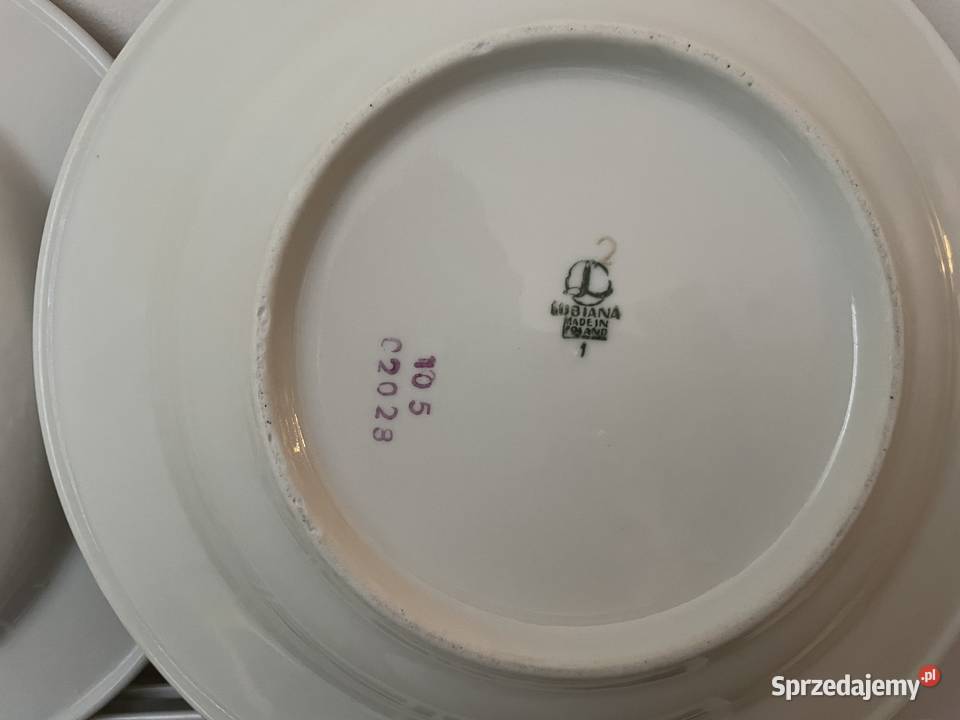 Lubiana wzór kaszubski talerz obiadowy PRL Pruszcz Gdański sprzedam