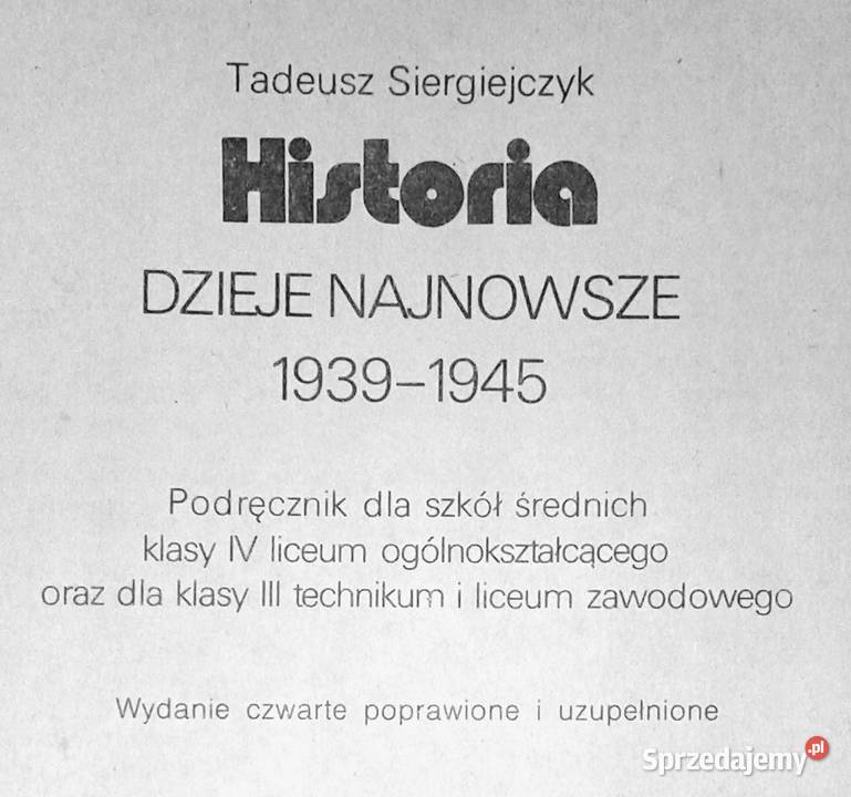 Historia 4 Dzieje najnowsze 19391945 Tadeusz Pozostałe Chełm
