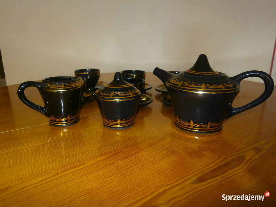 Serwis kawowy sygnowany 9 ładny stan PRL Łódź