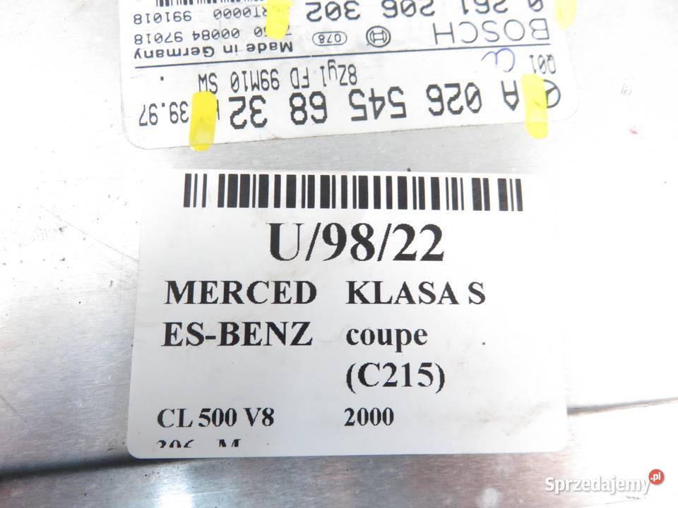 STEROWNIK MERCEDES CL 500 W215 A0265456832