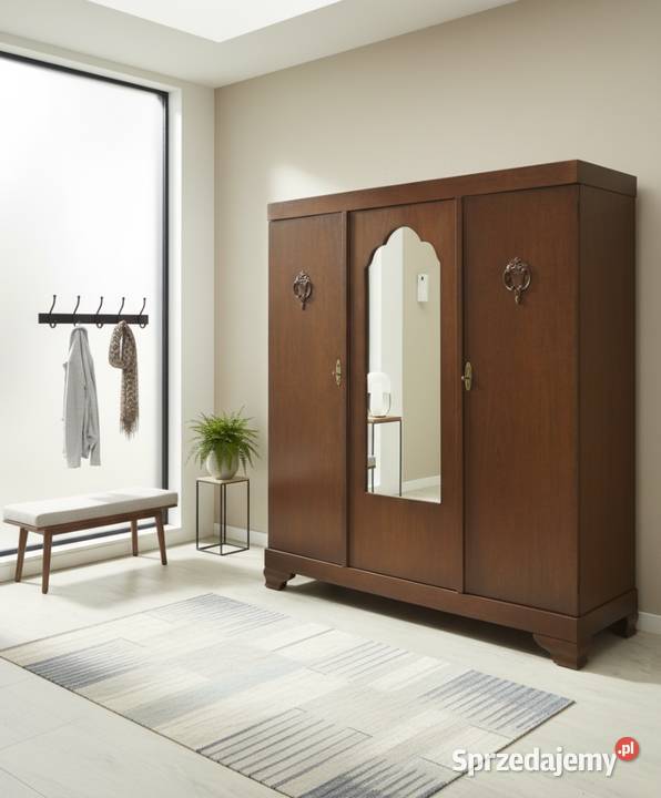 Dębowa szafagarderoba w stylu secesyjnym lata Meble Jerka