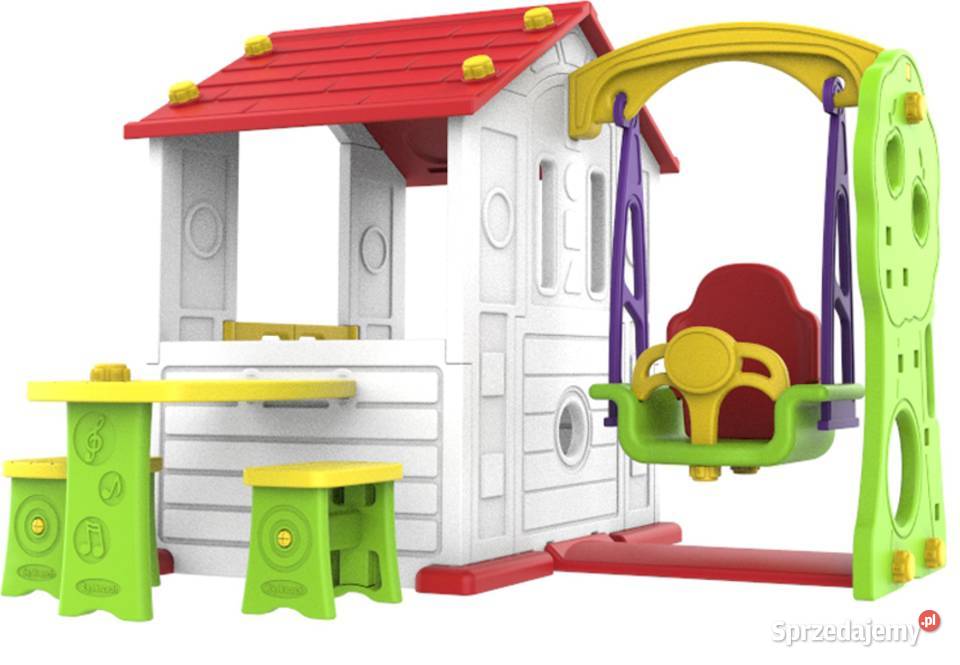 Domek ogrodowy 3w1 dzieci z huśtawką i stolikiem Warszawa