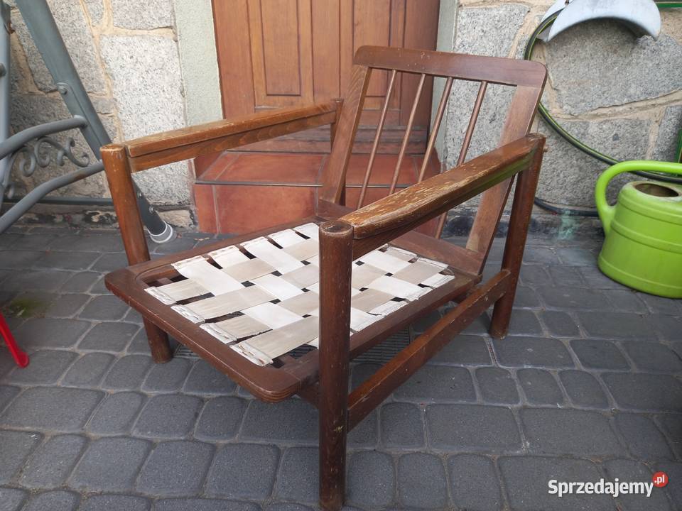 Stary stelaż fotela B8502 Stobrawa PRL vintage wielkopolskie