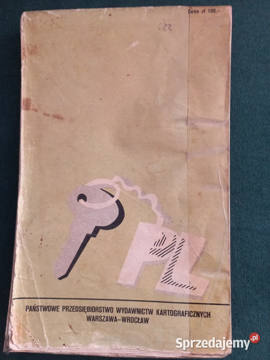 Mapa samochodowa Polski z 1984 roku dolnośląskie