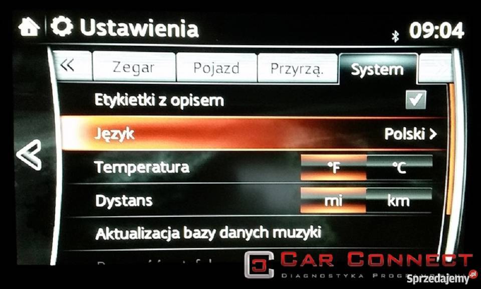 MAZDA Polskie Menu Język Polski też z USA Warszawa