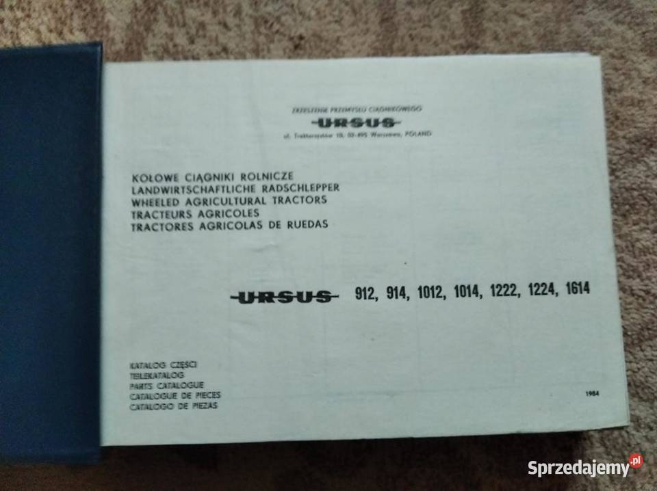 Katalog Ursus 912 914 1012 1014 1222 1224 1614 Lublin