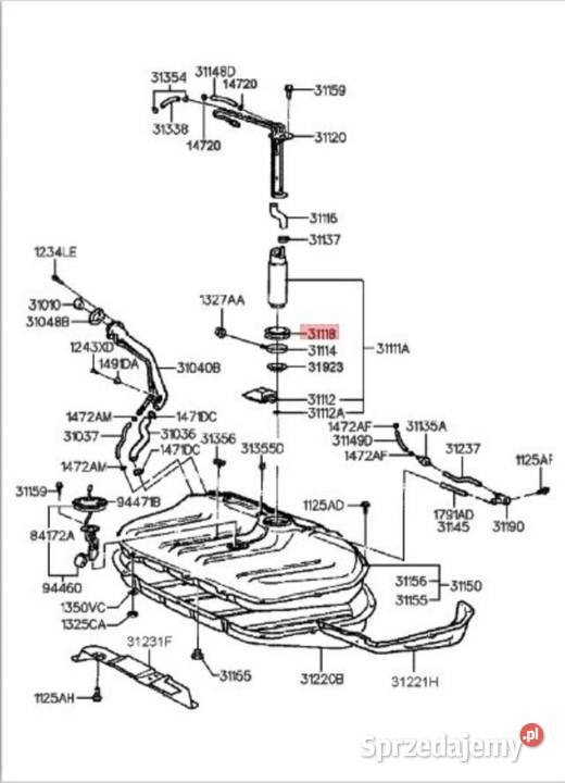USZCZELKA POMPY PALIWA HYUNDAI ELANTRA SONATA lubelskie sprzedam